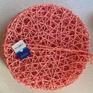 Real Simple Pink Woven Placemat